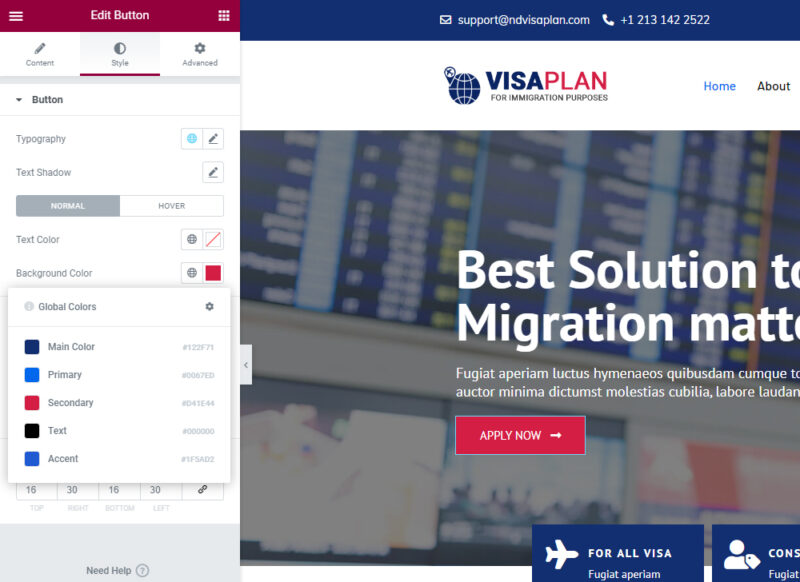 YE030-Elementor外贸网站模板,移民签证wordress外贸独立站模板,通用型服务/业务展示外贸成品网站模板